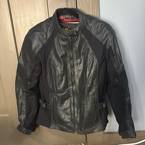 Street and Steele women’s leather motorcycle jacket